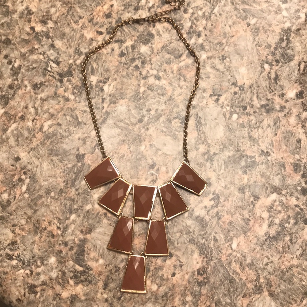 Cute brown and gold necklace
